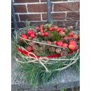 Winterlicher Apfelkranz mit Moos - ca. 30 cm - Winterdeko...