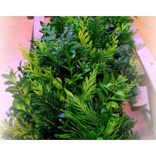 Bunte Koniferen-Girlande..0,75 Meter  .frische Advents-und Weihnachtsdeko ~ Handgebunden ~ frisches winterliches Grün