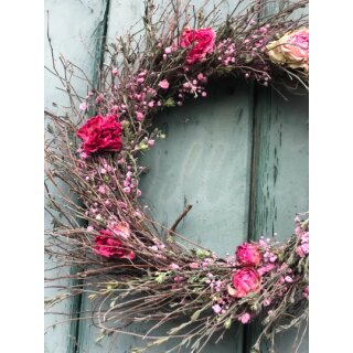 Flowersflirt-Kranz aus Trockenblumen ~ Rosa Dream ~ ca. 18 cm ~ Kranz