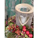 Herbstkranz mit Hortensie und einem dänischem Herz Windlicht – Naturzauber mit Herz