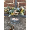 Windlicht ~ Bonbonglas groß - mit Winterkranz und...