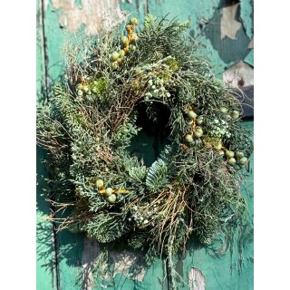 Winterkranz romantisch ~ ca.25cm - Nobilis mit Datteln und Co Türkranz/Adventskranz