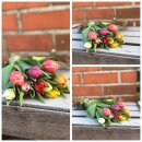 10 Bunte gefüllte Tulpen~ Frische Blumendeko ~...