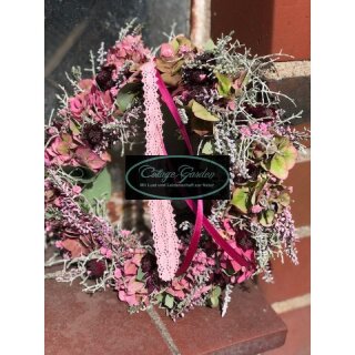 Türkranz farbenfroher Herbst ca 24cm~ Blütenrausch~ Herbstkranz mit Hortensie und Co
