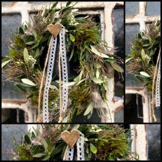 Türkranz Naturkranz ~ wilder Frühlingszauber~ ca .30cm ~ Blumendeko mit Liebe