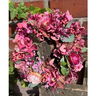 Hortensienkranz Beerentöne ca 22cm  ..Herbstkranz ~ zauberhafter frischer Kranz aus Hortensie & Co dick und üppig