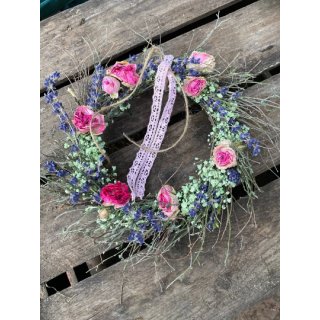 Flowersflirt-Kranz aus Trockenblumen ~ Lavendel Dream~ ca. 18 cm ~ Kranz