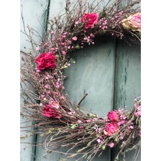 Flowersflirt-Kranz aus Trockenblumen ~ Rosa Dream ~ ca. 18 cm ~ Kranz