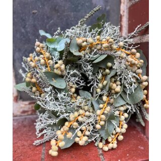 Trendiger Herbstkranz - Dattel-Eukalyptus Kranz..zauberhafte Naturdeko für Tisch und Tür ca 20cm