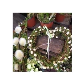 Türkranz ~ Herzdeko ca 25cm aus Wald-Moos und Palm-Kätzchen~Frühlingskranz ~Herzkranz eine zauberhafte Natürlichkeit