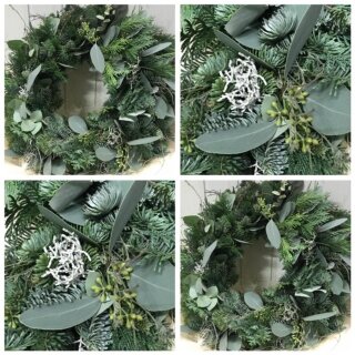 Skandinavischer Winterkranz ~ Türkranz/Adventskranz~ Magische Weihnachten ca. 35 cm