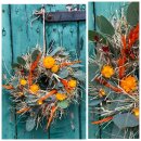 Summertime Kranz Erntezeit~ ca .24 cm ~Orange -Blumendeko...