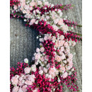 Schleierkrautkranz im zarten rosé mit Calluna im Beerenton - üppig gebunden -ca 16cm -klein und fein- Herbstzauber