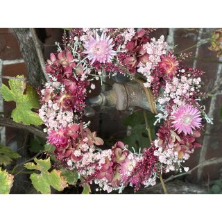 Zauberhafter Blütenkranz in romantischen Rosé und Beerentönen -ca 16cm -klein und fein- Herbstliebe
