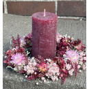 Zauberhafter Blütenkranz in romantischen Rosé und Beerentönen -ca 16cm -klein und fein- Herbstliebe