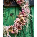 Herbstkranz mit Fluffy-Samtheide & Hortensie ca 22cm mit Band ~ zauberhaft natürlich und romantisch in den Herbst