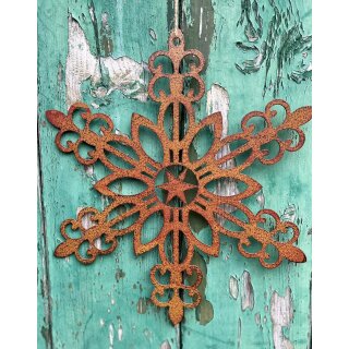 Deko Rost - Stern / Schneeflocke zum Hängen -Mod 1...Winter-Weihnachtsdeko im Skandi- Landhausstil #1