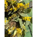 Frischer Mimosen-Eukalyptus Kranz ~ sonnig-duftige Deko mit Charme - Türdeko & Tischdeko und eine zauberhafte Geschenkidee