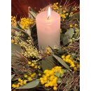 Frischer Mimosen-Eukalyptus Kranz ~ sonnig-duftige Deko mit Charme - Türdeko & Tischdeko und eine zauberhafte Geschenkidee