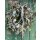 Frischer Frühlingkranz ca 40cm ~Eukalyptus–Pistazie mit Wachsflower, Schleierkraut -Statice...veredelt mit Perlhuhnfedern & Spitzenschleife