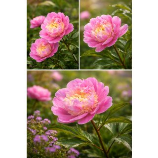 Pfingstrose Paeonie "Sorbet" im großen Topf - bezaubernde Gartenstaude und Schnittblume mit außergewöhnlicher Blütenpracht