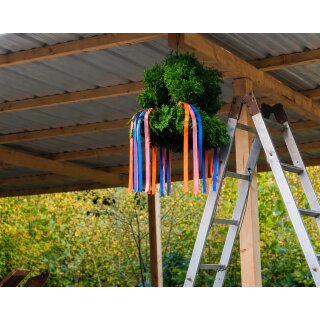 Richtkrone Small 40cm~frisch~incl bunter wetterfester Bänder & Aufhängung